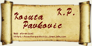 Košuta Pavković vizit kartica